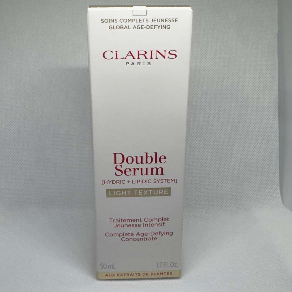 NIB CLARINS DOUBLE SERUM LIGHT TEXTURE 1.7oz/50ml Brand New Unopened